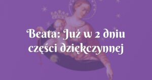 beata: już w 2 dniu części dziękczynnej odebrałam telefon w sprawie pracy