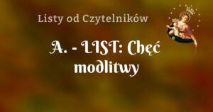 a. list: chęć modlitwy