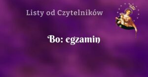 bo: egzamin