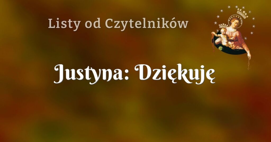 justyna: dziękuję